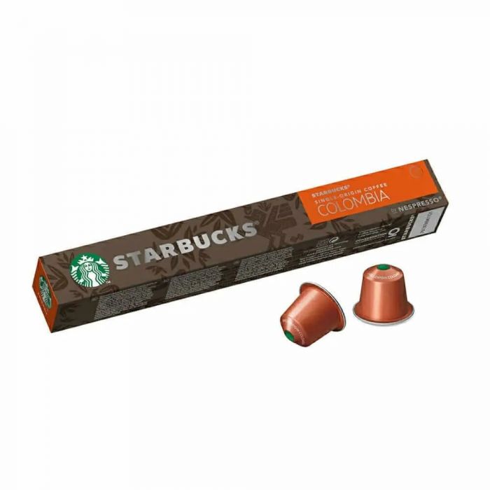 Starbucks Single Origin Colombia capsules for Nespresso machines – balanced single origin roast with nutty and citrus notes Starbucks Single Origin Colombia capsules for Nespresso machines – balanced single origin roast with nutty and citrus notes